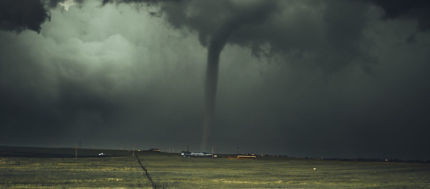 A tornado from a distance