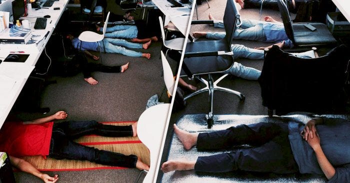 Surprised to see colleagues sleeping on the office floor during a break,  this Japanese worker shared his experience working in a Vietnamese company  - Good Times
