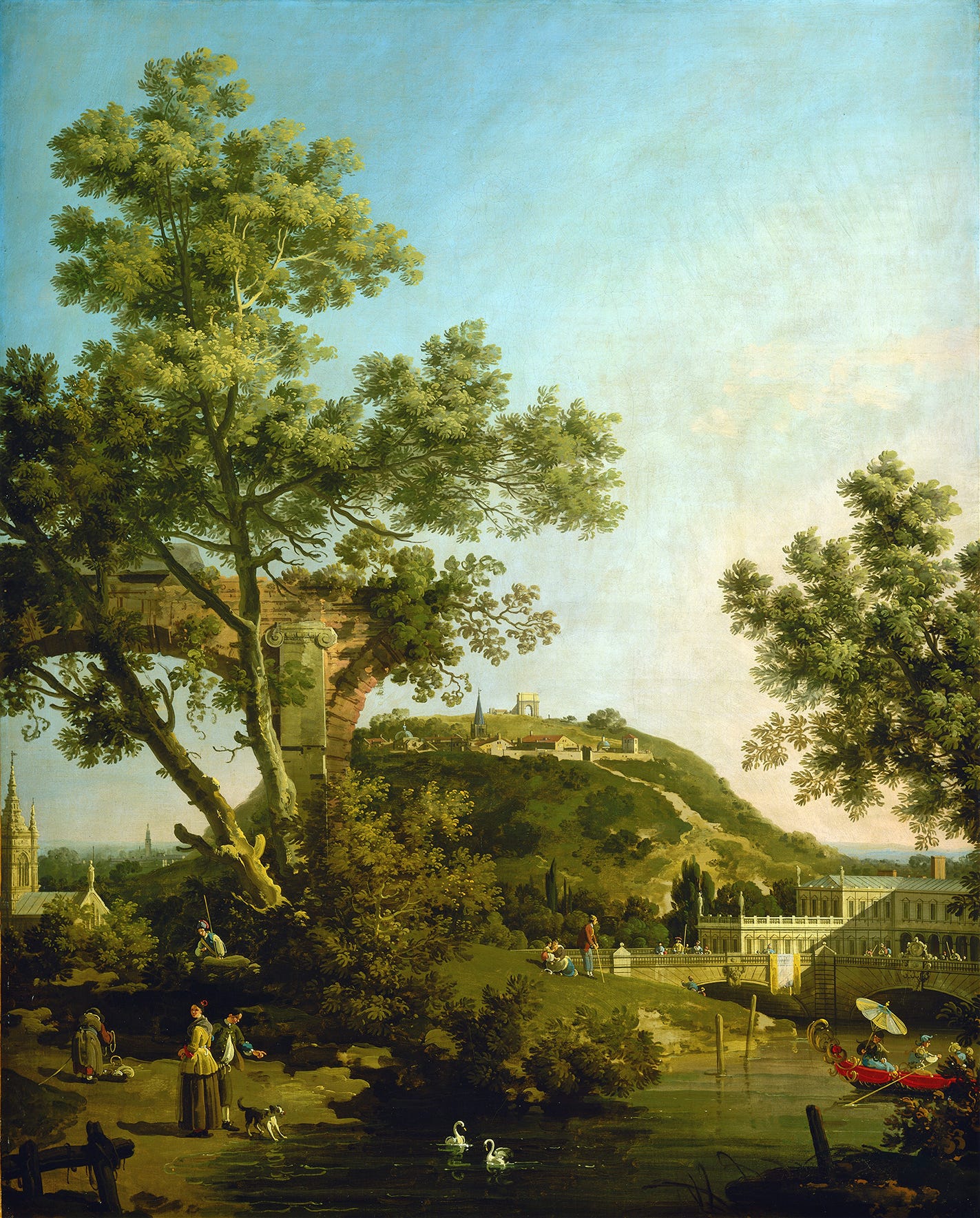 English Landscape Capriccio with a Palace (c. 1754)