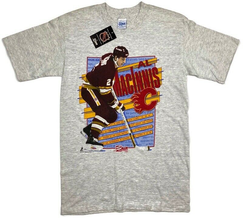 Image 1 - Vintage 90’s Calgary Flames Al MacInnis T Shirt Salem Hockey NHL Size Medium
