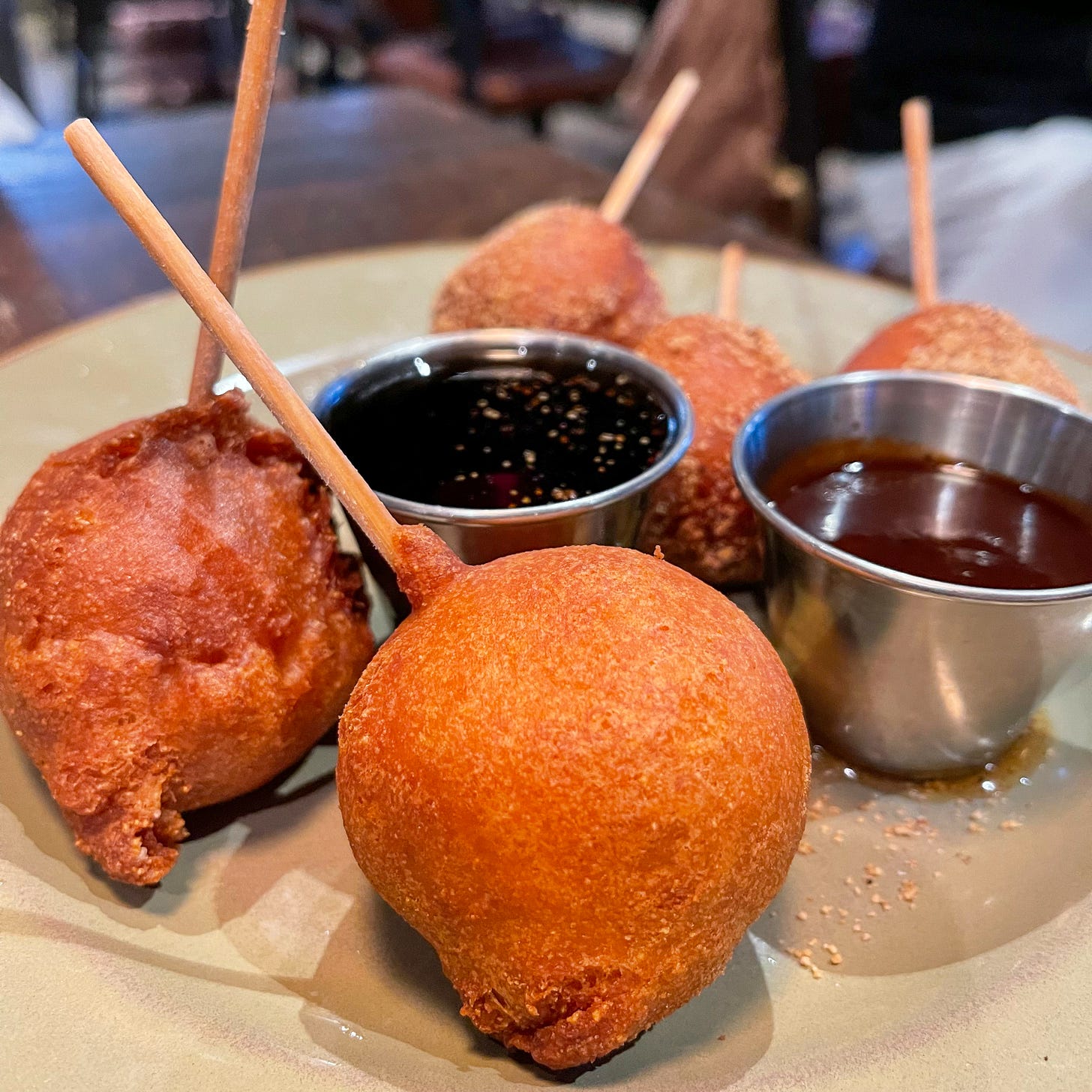 Pork and Sausage Corn Dogs