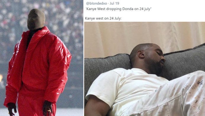 Kanye West&#39;s Donda Fails To Drop On Time Yet Again West&#39;s Biggest Fans Not  Surprised | Know Your Meme