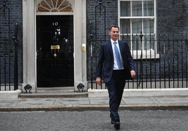 The statement by Britain’s chancellor of the Exchequer, Jeremy Hunt, laid bare a government forced into a humiliating 180-degree turn in its economic policy.