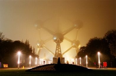 May be an image of outdoors and the Atomium