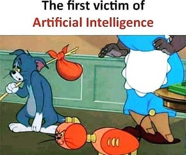 A primeira vítima da inteligência artificial.