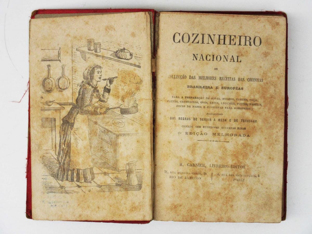Frontispício da sexta edição do Cozinheiro Nacional, lançado pela Garnier no começo dos anos 1900.