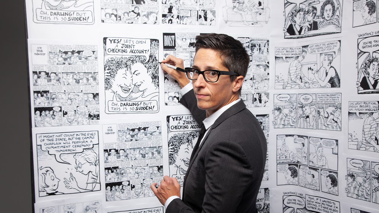 Alison Bechdel, featured in No Straight Lines