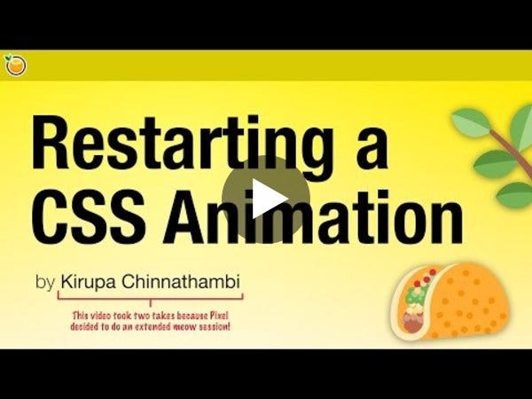 Restarting a CSS Animation