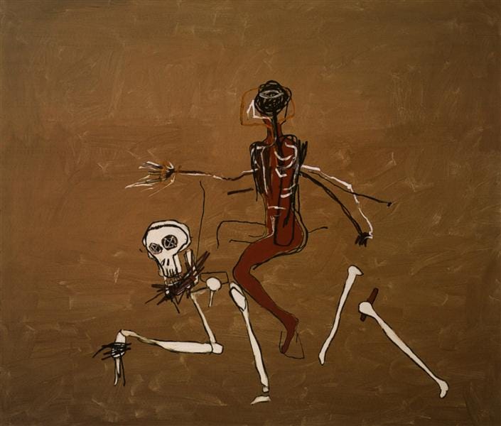 Riding with Death, Jean-Michel Basquiat, 1988 (fair use)
