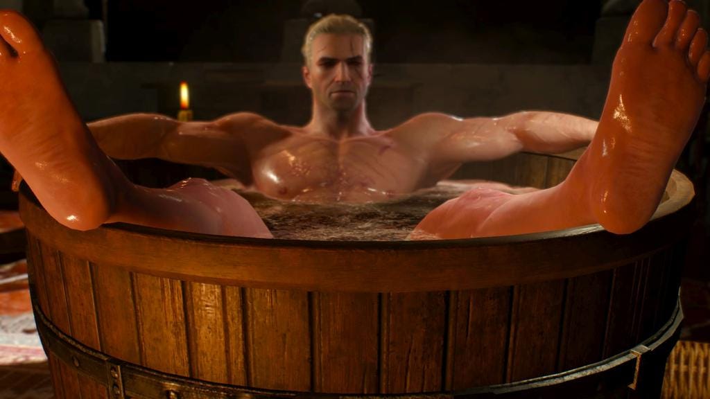 Great moments in PC gaming: Geralt&#39;s bath in The Witcher 3 | PC Gamer