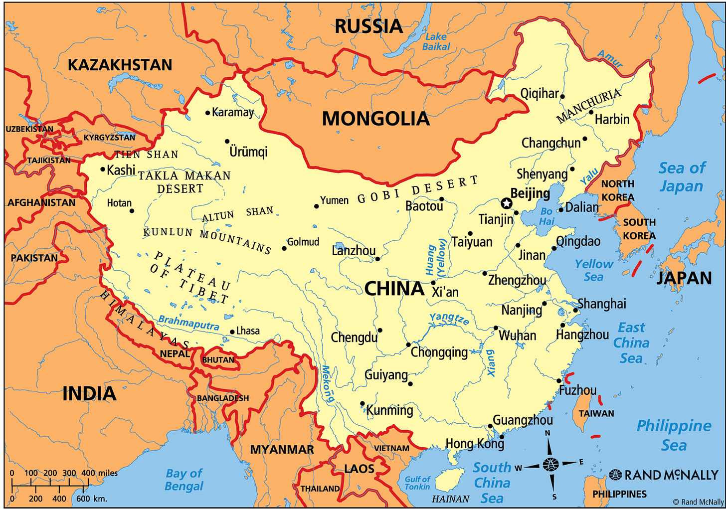 Political map - China