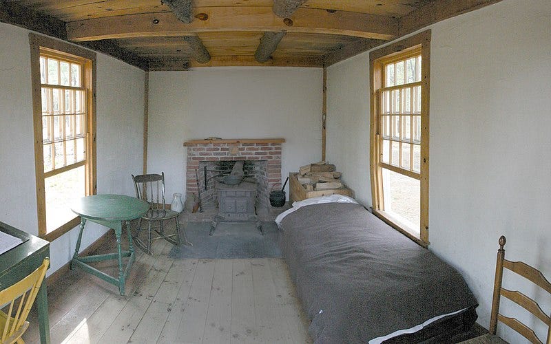 File:Thoreau's cabin inside.jpg