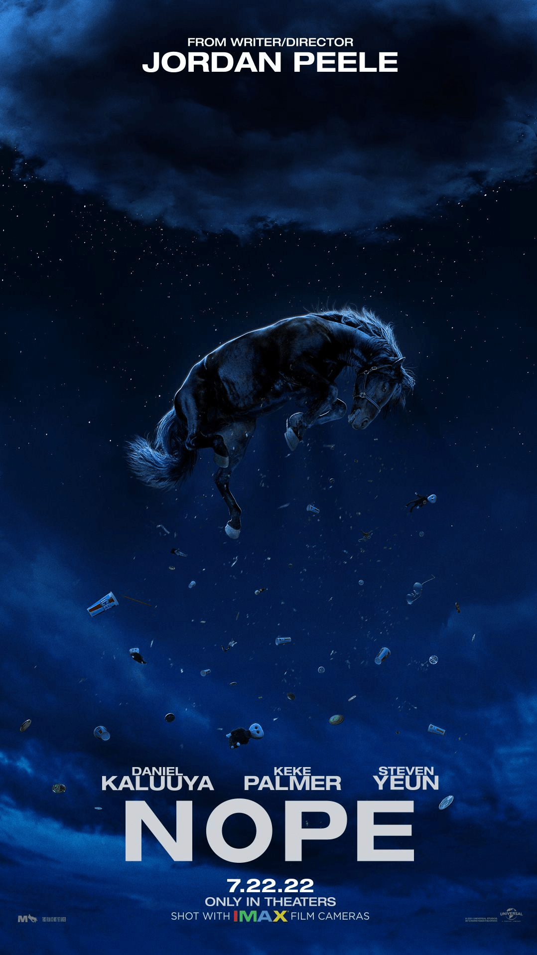 Jordan Peele NOPE Poster Sends a Horse into the Night Skies