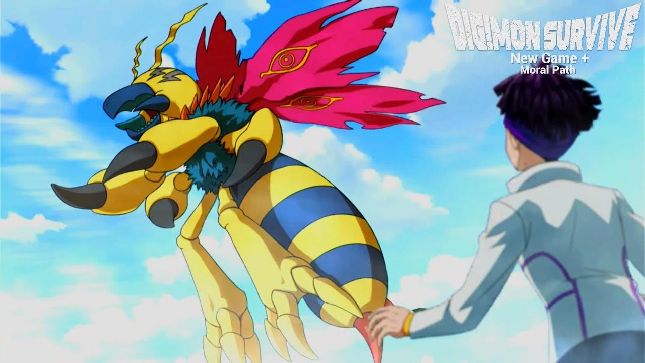 Digimon Survive - Ryo Kunemon evolve Flymon! & Moral path New game + Pt 4 -  Switch - YouTube