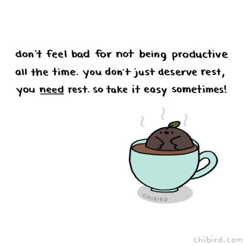 I hope you can find time to rest. ☕️ Your goals, your work, your education- they’ll all be there when you come back.
Instagram | Patreon | Webtoon
