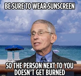 May be an image of 1 person and text that says 'BE SURE TO WEAR SUNSCREEN SO THE PERSON NEXT TO YOU DOESN'T GET BURNED'