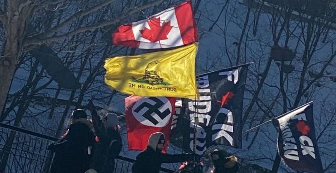 “Vile, violent, and hateful”: Leaders denounce Nazi, Confederate flags at Ottawa protest (PHOTOS)