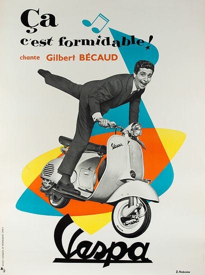 Resultado de imagen de Vespa 1950 advertising