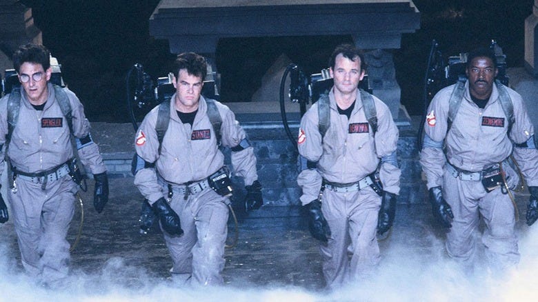 The cast of Ghostbusters