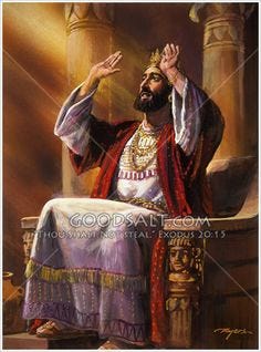 King David Worships God in Prayer
