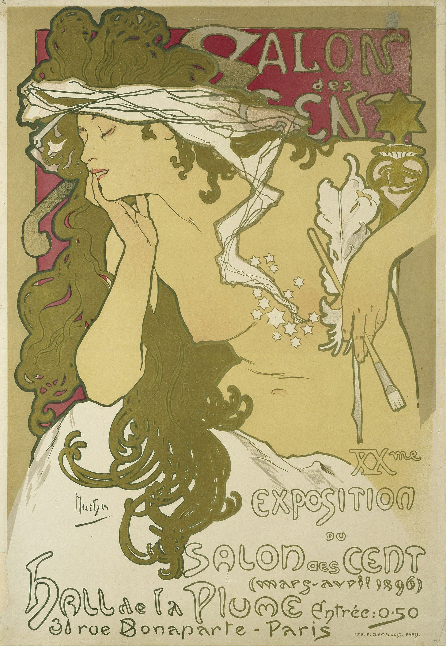 Salon des Cent, XXme Exposition du Salon des Cent (1896) by Alphonse Mucha