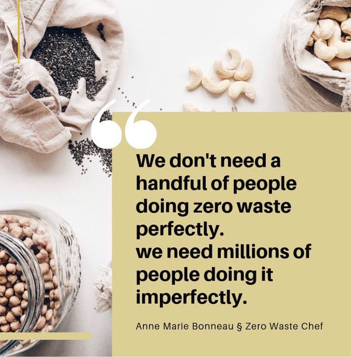 Anne-Marie-Mask-Wearing Bonneau en Twitter: "We don't need a handful of  people doing zero waste perfectly. We need millions of people doing it  imperfectly. https://t.co/MYywqmLbtb pic @happymindmag meme:  https://t.co/gsojDd9fd4… https://t.co/3I175jx2jE"