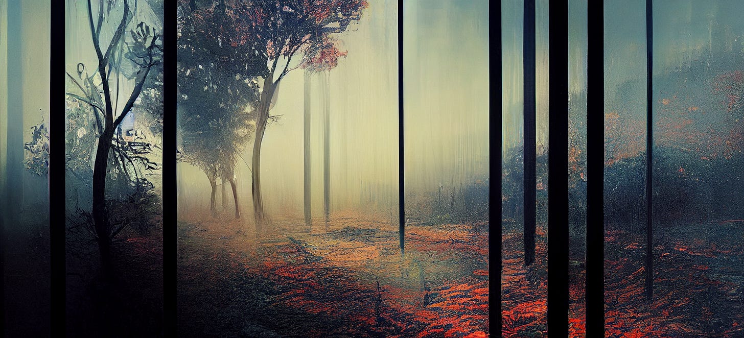 Image generated by MidJourney from the prompt "What lies on the other side of change"