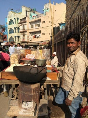 Asif, a street food vendor in Old Delhi, photo by Sarah Khan
