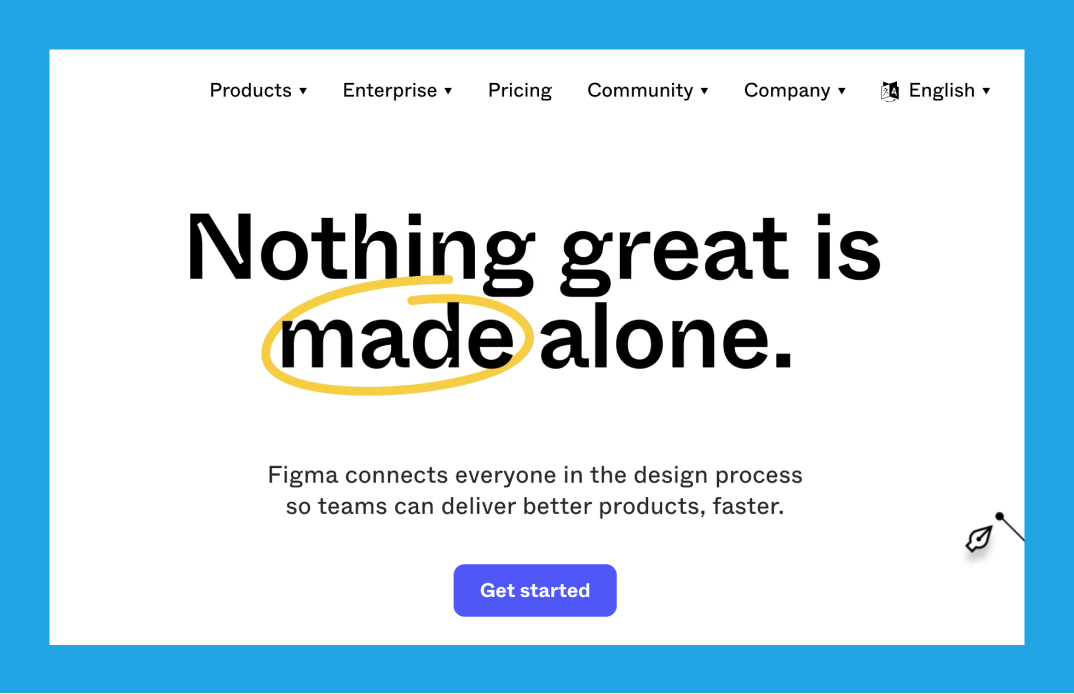 Figma’s website using Whyte Inktrap