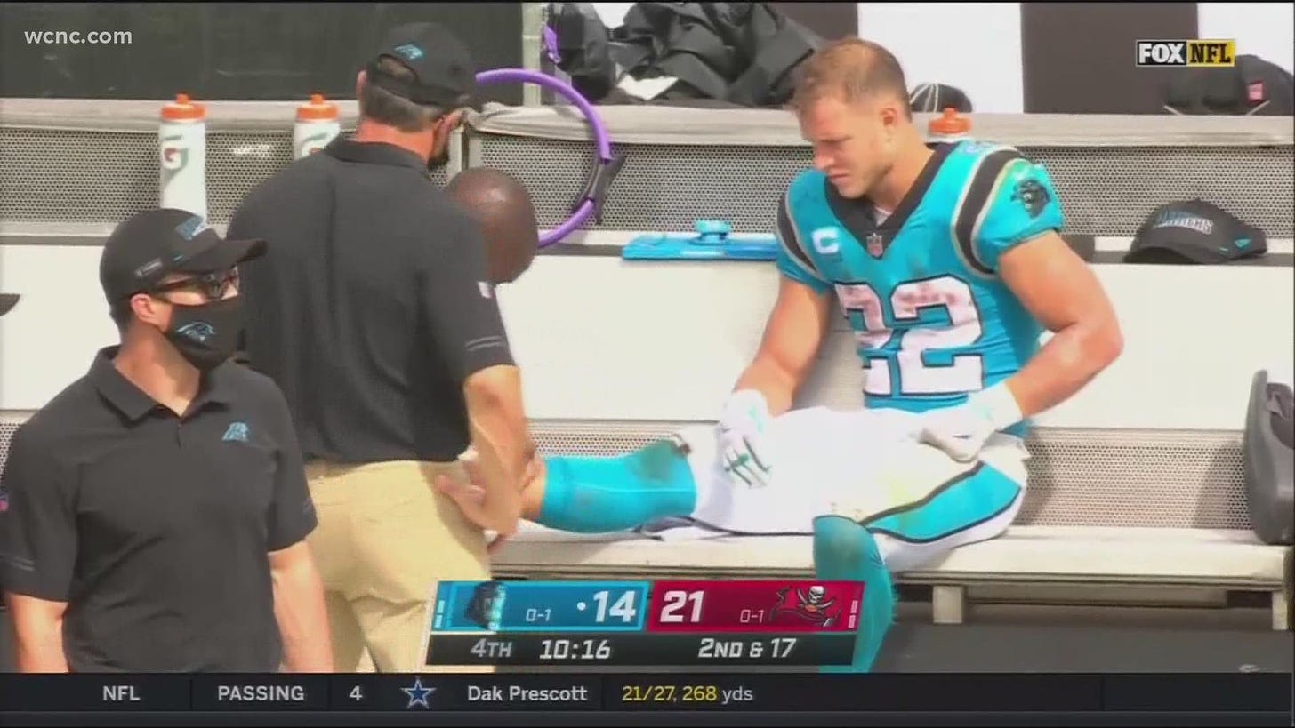 McCaffrey suffers ankle injury in week 2 game | wcnc.com