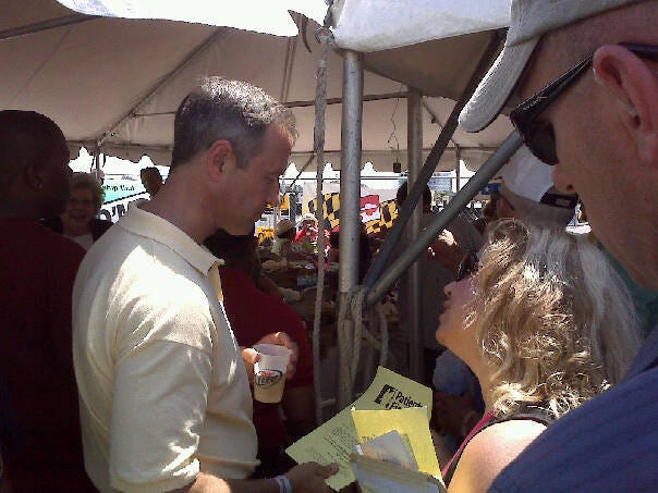 Just to prove Governor O'Malley was at the Tawes Crab and Clam Bake, Julie Brewington passed along this picture. The Governor is on the left.