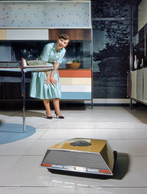 laughingsquid:
“ A Futuristic Robot Floor Cleaner, A Precursor to Today’s Roomba (1959)
”