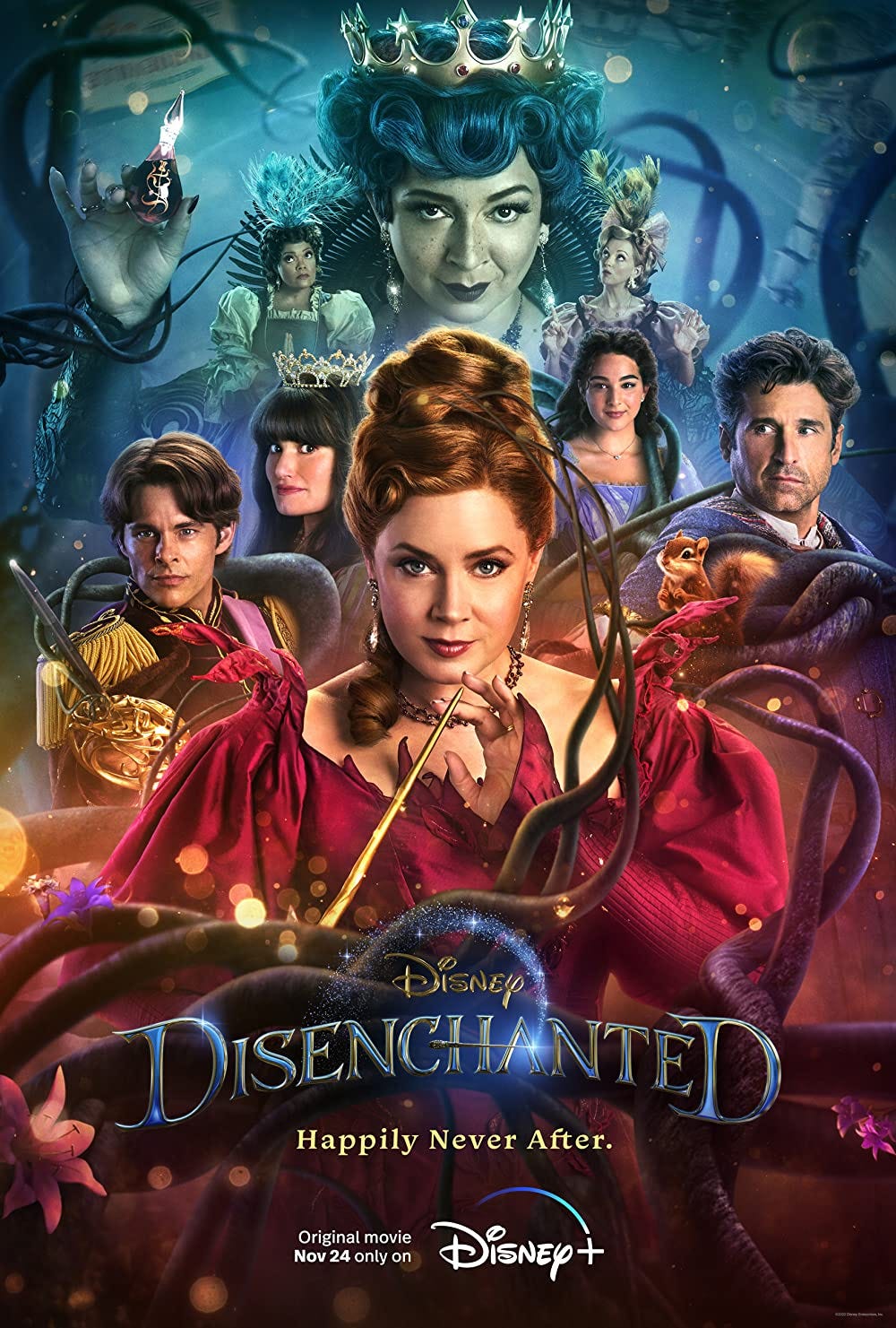 Movie poster art for the 2022 Disney movie, "Disenchanted".