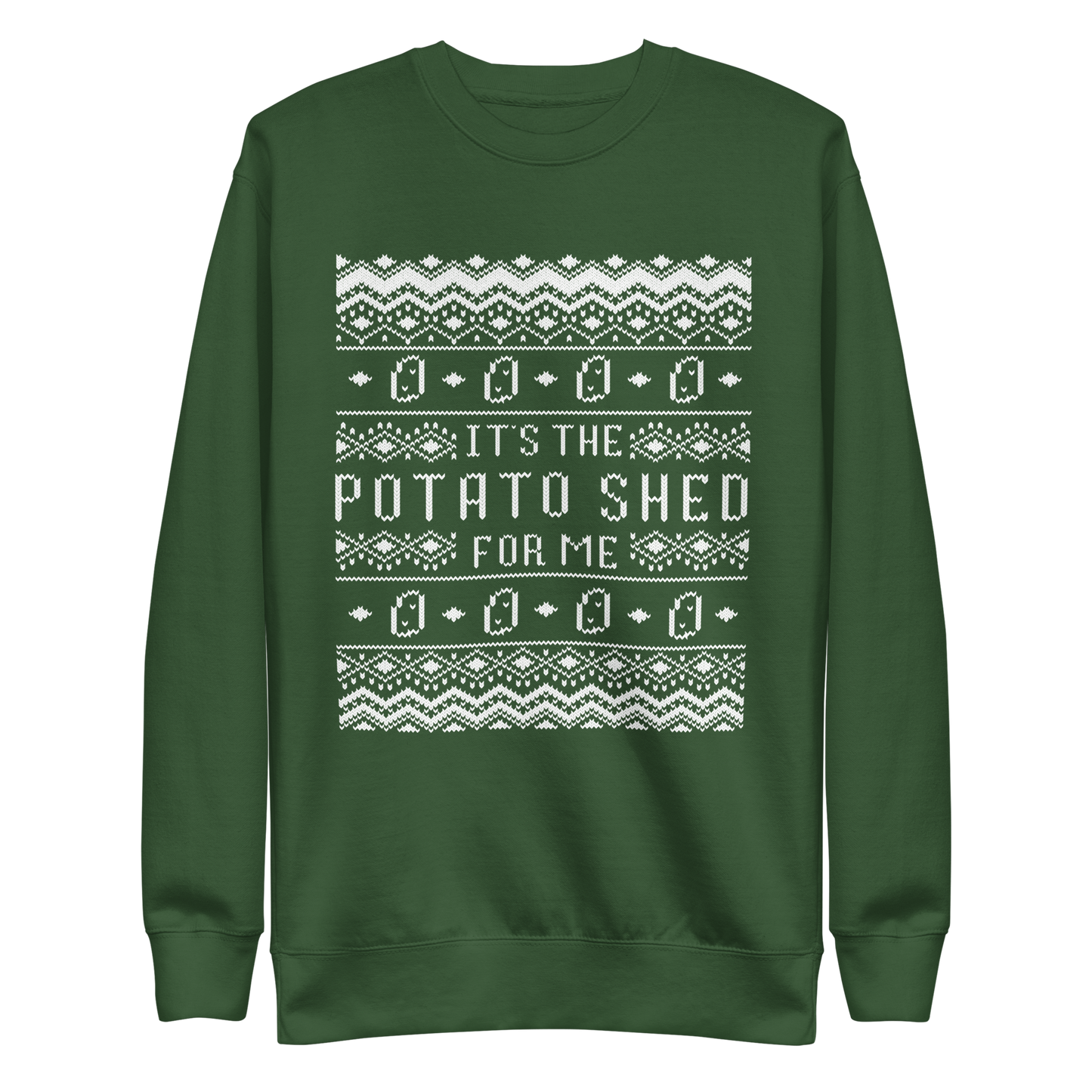 It's The Potato Shed For Me White Unisex Sweater