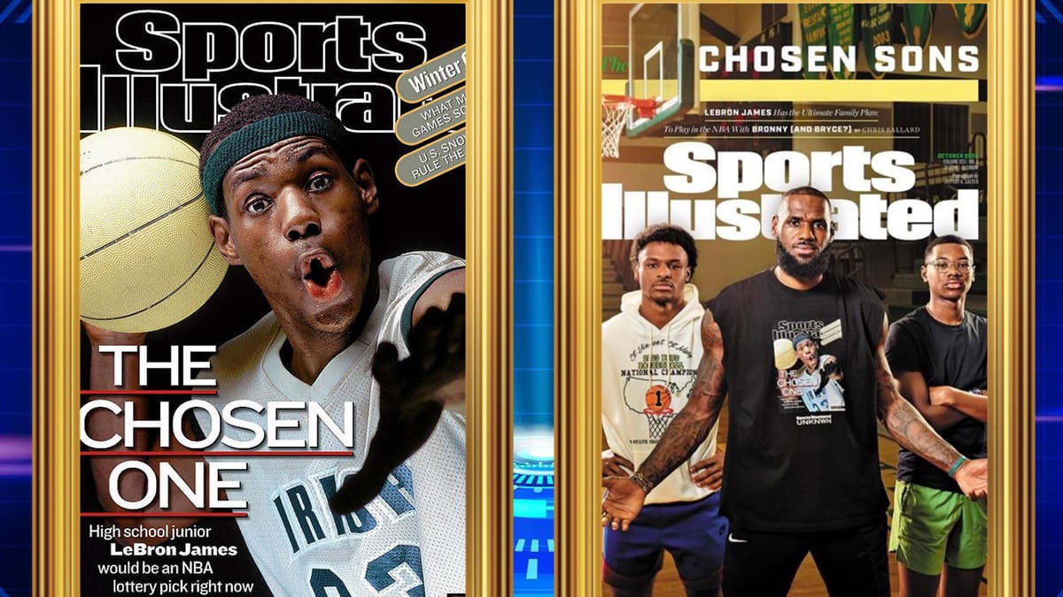 LeBron James' Iconic 'Chosen One' Cover Got A Tribute From Sports  Illustrated With Bronny And Bryce As 'The Chosen Sons' On A Recent Cover -  Fadeaway World