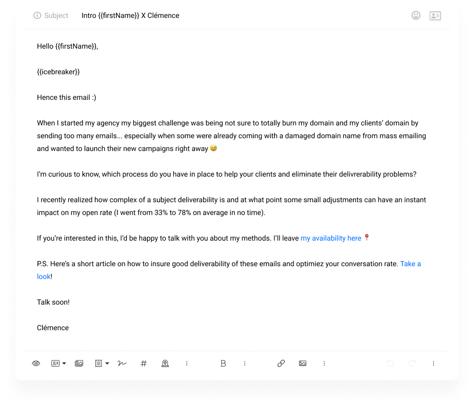 prospecting email template