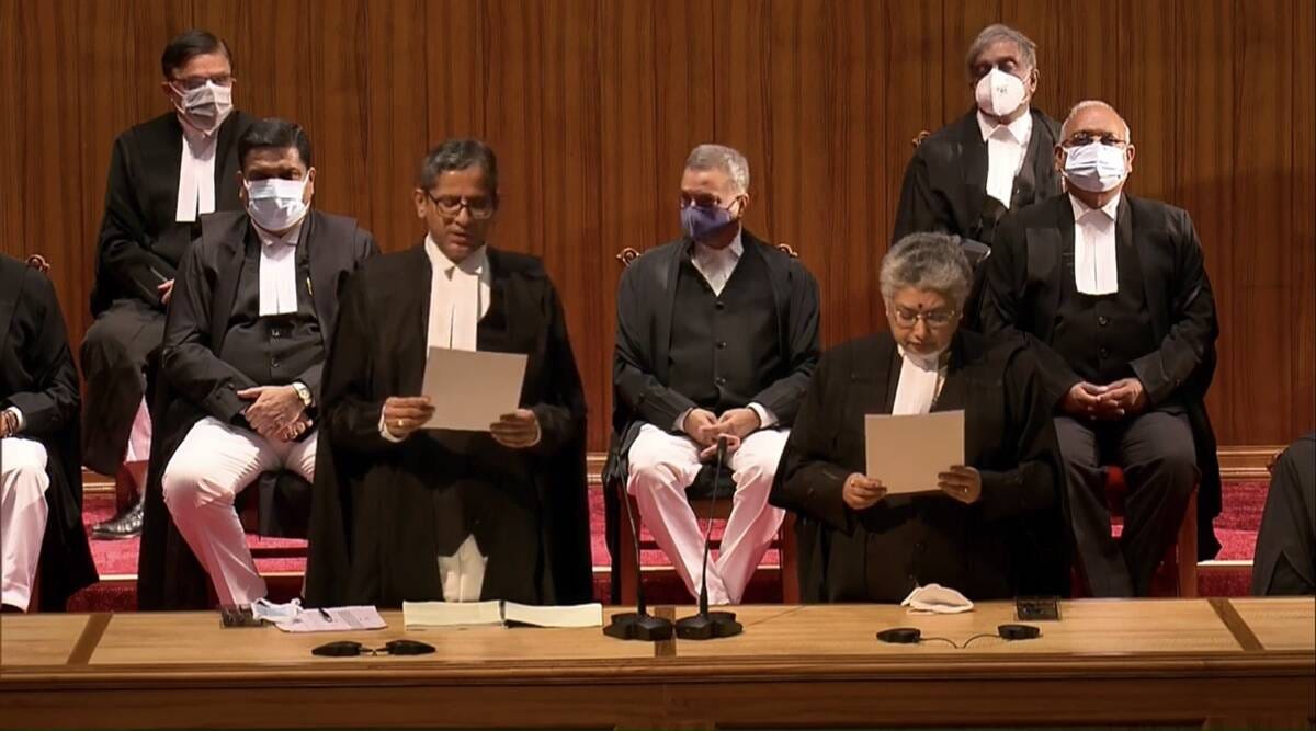 In a first, nine new Supreme Court judges take oath | India News,The Indian  Express