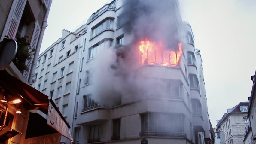 A Building On Fire and Stock Footage Video (100% Royalty-free) 12108326 | Shutterstock