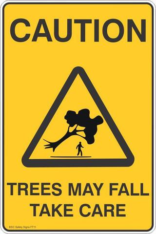 Caution Trees May Fall Take Care Safety Signs and Stickers