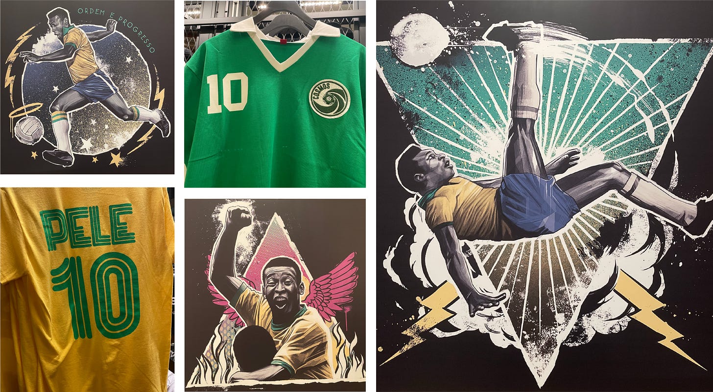 Collage of images of Pelé