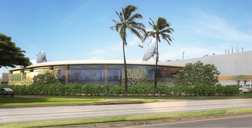 Architect rendering of the planned Clarence T.C. Ching Campus for PBS Hawaii.