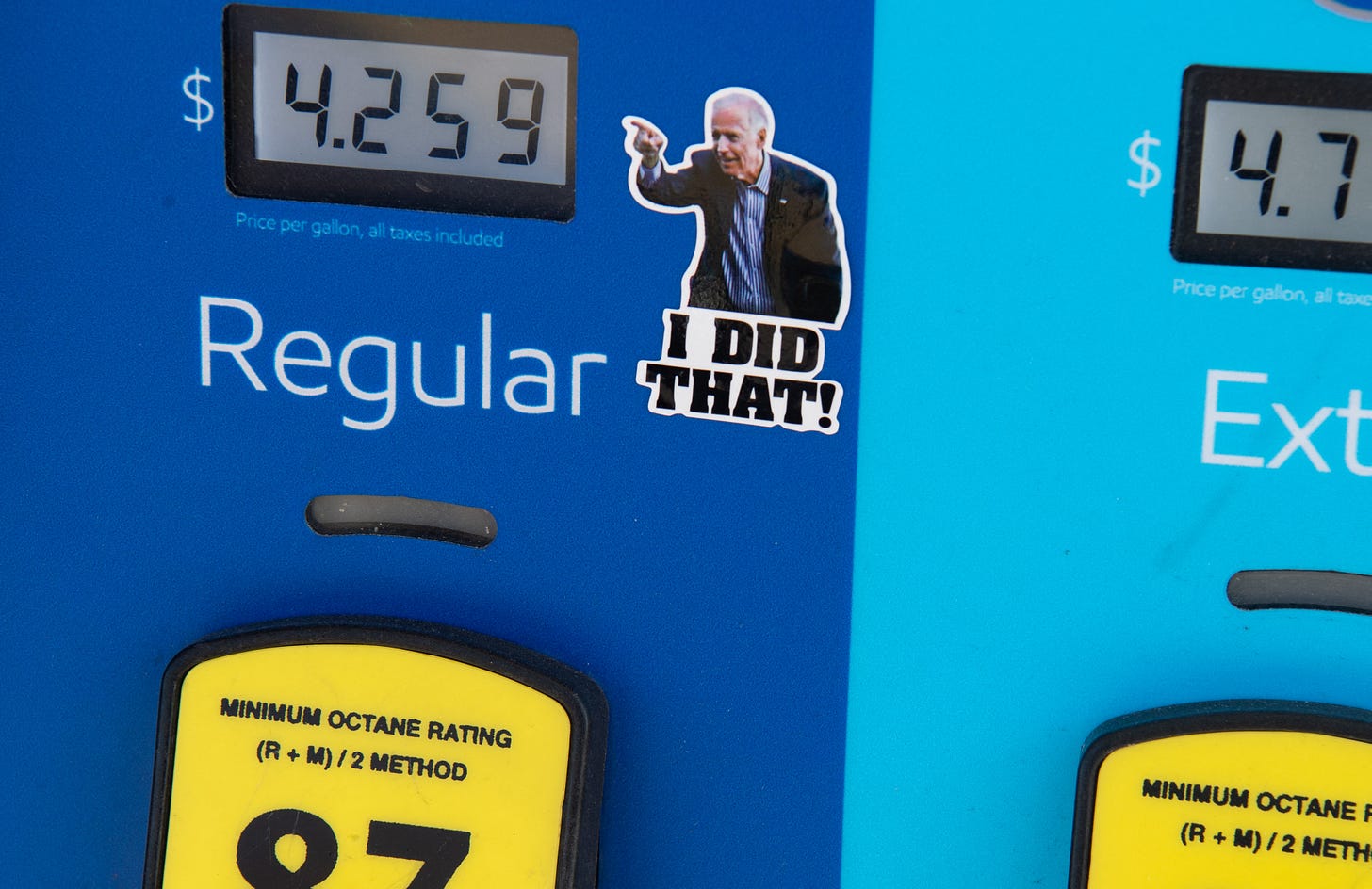 Why Joe Biden 'I Did That' Gas Pump Stickers Are Appearing Everywhere