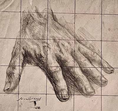 Newberry, hand study for Transcending Oblivion