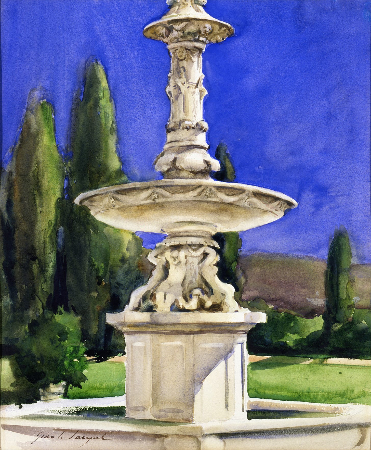 Marble Fountain in Italy (ca. 1907)