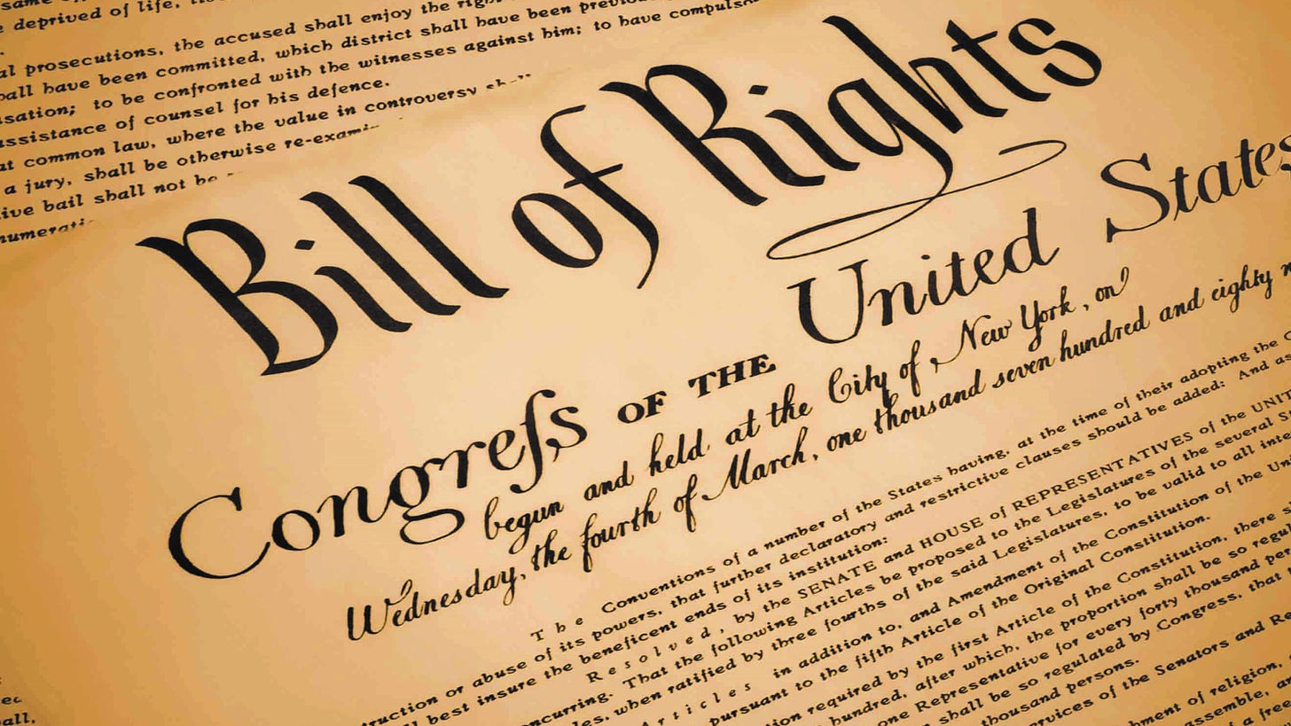 Letter: Bill of Rights