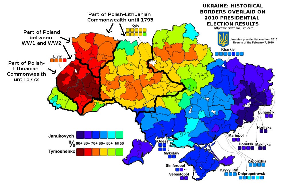 Maps! Ukraine's geographical and historical divisions ...