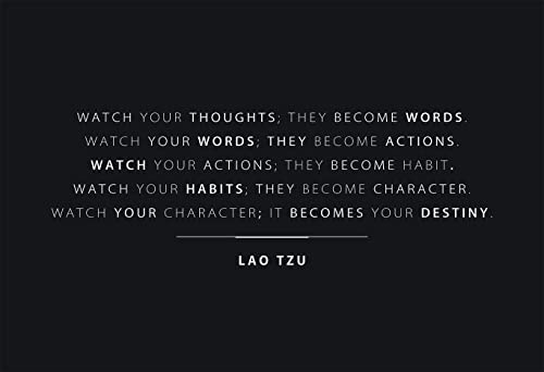 Amazon.com: Lao Tzu Watch Your Thoughts - Motivational Poster - 13x19  Unframed - Perfect Gift Under $20: Handmade