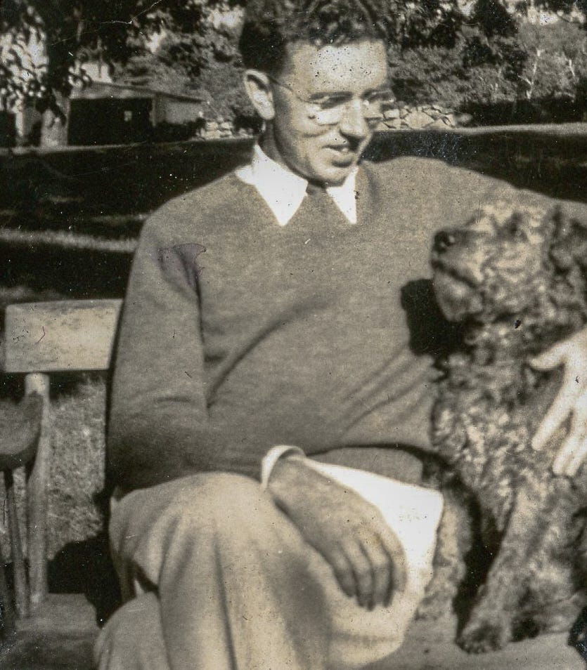 Edward Clapp with his dog