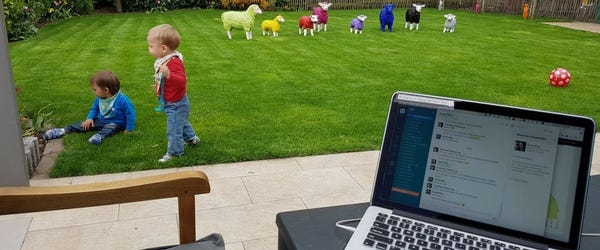 Looking at my kids playing in the garden - June 2017