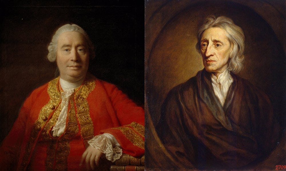 David Hume and John Locke